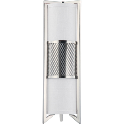 Nuvo Lighting 60/4449  Diesel - 3 Light Vertical Sconce with Slate Gray Fabric Shade in Polished Nickel Finish